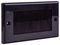 F267BB - 2 Gang Brush Wallplate, Black Plate / Black Brush