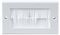 F267BW - 2 Gang Brush Wallplate, White Plate / White Brush