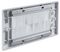 F267BW - 2 Gang Brush Wallplate, White Plate / White Brush