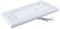F267BW - 2 Gang Brush Wallplate, White Plate / White Brush