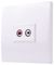F267SE - 1 Gang 2x Phono Audio Multimedia Wallplate