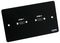 AVP607 - 2 Gang Twin HDMI 2.0 Multimedia Face Plate, Black