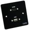 AVP315 - 1 Gang HDMI 2.0 & USB-A Multimedia Face Plate, Black