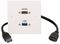 PSG3538 - 1 Gang Multimedia Wall Plate, HDMI 2.1 / USB-A