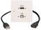 PSG3539 - 1 Gang Multimedia Wall Plate, HDMI 2.1 / USB-B