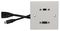 122.387UK - 1 Gang USB4 Multimedia Wall Plate, HDMI 2.1 / USB-C