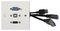 122.392UK - 1 Gang Multimedia Wall Plate, HDMI 2.0 / USB-B / VGA