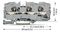 2010-1301 - 3 Conduct Through Terminal Block, Push in Cage Clamp, 35mm DIN Rail Mount, 20AWG to 6AWG, 800V, 57A, Grey