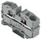 2016-1201 - 2 Conduct Through Terminal Block, Push in Cage Clamp, 35mm DIN Rail Mount, 20AWG to 4AWG, 800V, 76A, Grey