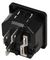 6200.4315 - Fused C14 Inlet, Snap-In, 6.3mm, 1.5mm