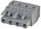 231-204/026-000 - Pluggable Terminal Socket Connector with CAGE CLAMP Actuation, 4 way, 7.5mm pitch, Grey