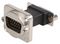 NADB15MF - 15 Pin Hi Density, D-Sub Plug to Socket Panel Mount Feedthrough Adaptor, Silver Metal D-Shape Housing