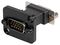 NADB15MF-B - 15 Way High Density D-Sub Plug to Socket Panel Mount Feedthrough Adaptor, Black Metal D-Shape Housing