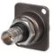 NBB75DFIX - 75 ohm UHD Isolated BNC Socket to Socket Feedthrough Panel Mount Adaptor, 4K & 8K, Metal D-Shaped Housing