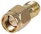 ADP-SMAM-SMAF - 50 Ohm SMA Plug to SMA Socket Adaptor - Gold Plated