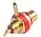 PSG08615 - RCA Phono Socket, Chassis Mount, Gold Plated, Red