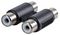 PSG08637 - 2x RCA Phono Sockets To 2x RCA Phono Sockets Coupler