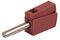 215-212 - 4mm Banana Plug With Cage Clamp Cable Termination, Red, 28 to 14AWG, 42V, 20A