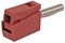 215-212 - 4mm Banana Plug With Cage Clamp Cable Termination, Red, 28 to 14AWG, 42V, 20A