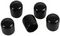 101-122 - Black PVC Protective Dust Covers / Caps, BNC & TNC Plugs, 14x15mm