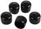 101-123 - Black PVC Protective Dust Covers / Caps, Type N & UHF Plugs, 20.5x15mm