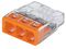 2773-403 - 3 Way PUSH WIRE® splice connector, 12AWG - 20AWG, 4mm, Orange