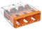2773-403 - 3 Way PUSH WIRE® splice connector, 12AWG - 20AWG, 4mm, Orange