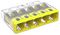 2773-405 - 5 Way PUSH WIRE® splice connector, 12AWG - 20AWG, 4mm, Yellow