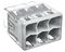2773-406 - 6 Way PUSH WIRE® splice connector, 12AWG - 20AWG, 4mm, Grey