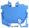 2250-1204 - 2 Conductor Through 15mm DIN Rail Terminal Block with Push-In Clamp and Push Button, 500V, 13A, 16AWG to 24AWG, Blue