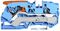 2110-1204 - 2 Conductor Through Terminal Block with Lever and Push-In Cage Clamp , 35mm DIN Rail, 20AWG to 6AWG, 800V, 57A, Blue