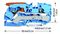 2110-1204 - 2 Conductor Through Terminal Block with Lever and Push-In Cage Clamp , 35mm DIN Rail, 20AWG to 6AWG, 800V, 57A, Blue