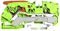 2110-1207 - 2 Conductor Ground Through Terminal Block with Lever and Push-In Cage Clamp , 35mm DIN Rail, 20AWG to 6AWG, Green