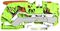 2110-5207 - 2 Conductor Through Terminal Block with Lever and Push Button ,Push-In Cage Clamp , 35mm DIN Rail, 20AWG to 6AWG, Green