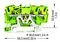 2202-1307 - 3 Conductor Ground Terminal Block with Push Button and Test Port, 35mm DIN Rail, 22AWG to 12AWG,  Green