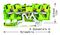 2204-1407 - 4 Conductor Ground Terminal Block with Push Button Cage Clamp and Test Port, 20AWG to 10AWG, DIN Rail 35mm, Green