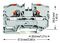 2210-1201 - 2 Conductor Through Terminal Block with Push Button Cage Clamp and Test Port, 800V, 57A, 20AWG to 6AWG,  Grey