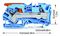 2106-1204 - 2 Conductor Through DIN Rail Terminal Block, Lever Push In Cage Clamp, Open Tool Slots, 35mm DIN Rail, 8AWG to 20AWG, 800V AC, 4