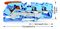 2116-1304 - 3 Conductor Through Terminal Block, Push In Cage Clamp with Lever and Test Port, 800V, 76A, 20AWG to 6AWG, 35mm DIN Rail, Blue