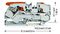 2116-5201 - 2 Conduct Through Terminal Block with Lever, Push Button and Test point, 35mm DIN Rail, 800V, 76A,  20AWG to 4AWG,
