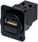 KCUABDPM - USB 2.0 Type A Socket to USB 2.0 Type B Universal D Panel Mount Adaptor