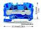 2006-1204 - 2 Conduct Through Terminal Block, Push in Cage Clamp, 35mm DIN Rail Mount, 20AWG to 8AWG, 800V, 41A, Blue
