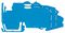 2009-304 - Blue Busbar Carrier, 1.5mm