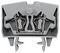264-701 - 2 Conduct Miniature Through Terminal Block, Cage Clamp, 15mm Rail, 28AWG to 12AWG, 24A