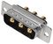 MHCDD3W3P4 - 3W3 Combination Power and Signal D Sub Plug, Vertical Solder Pins, 40A