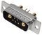 MHCDD7W2P4 - 7W2 Combination Power and Signal D Sub Plug, Vertical Solder Pins, 40A