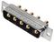 MHCDD5W5P4 - 5W5 Combination Power and Signal D Sub Plug, Vertical Solder Pins, 40A
