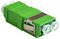 BFC-LCA-DX-N - Single Mode Fibre Optical Green Duplex LC APC Socket to  Duplex LC APC Socket Coupler Adaptor Coupler, Flangeless