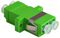 BFC-LCA-DX-F - Single Mode Fibre Optical Green Duplex LC APC Socket to  Duplex LC APC Socket Coupler Adaptor, Flange