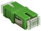 BFC-SCA-N - Single Mode Fibre Optical Green Simplex SC APC Socket to  Simplex SC APC Socket Coupler Adaptor Coupler, Flangeless